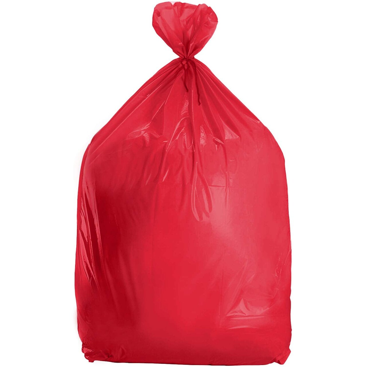 Ornativity Huge Gift Wrap Bag - Large Plastic Red Wrapping Bags for Jumbo Birthday Christmas Holiday Graduation Gifts and Festive Parties